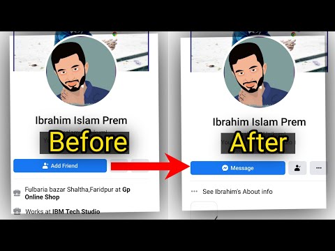 Facebook profile Add Friend on Messenger Button।।How to Facebook message enable।। Friend request off