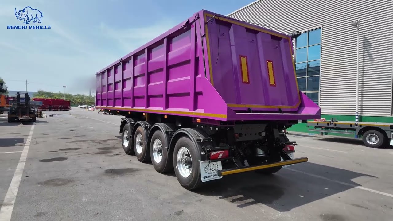 🚛EU-Spec Rear Tipper Semi-Trailer | 40T/44CBM | Custom 8*4 Truck Tractor Match