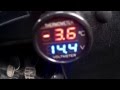 Обзор Вольтметр авто в прикуриватель 12-24V.  + термометр t C