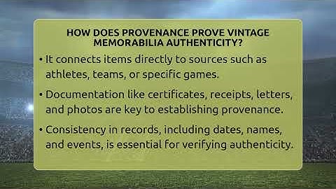 How Does Provenance Prove Vintage Memorabilia Authenticity? - The Memorabilia Zone