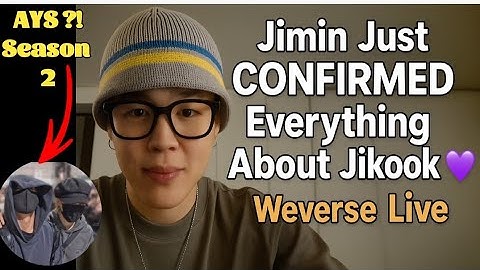 Jimin Just CONFIRMED Everything About Jikook 😭💜 (Birthday Weverse Live Moments) #Jimin 