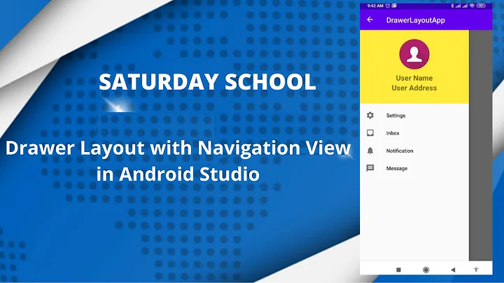 Drawer Layout with Navigation View In Android Studio