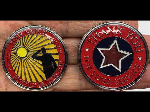Thank You For Your Service Military Appreciation Courtesy Coins AttaCoin Veteran Gift Series 3 Pack