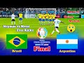 BRAZIL vs ARGENTINA FINAL 2021 - COPA AMERICA - PES 2021 Gameplay - Match PC - Neymar vs Messi