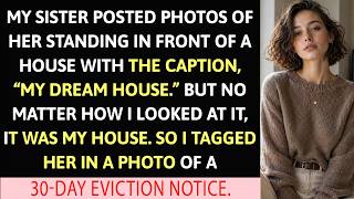 My Sister Posted Photos Of Her Standing In Front Of A House, But It Was…