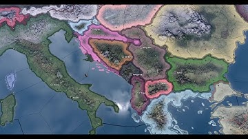 If Yugoslavia fragmented in WW2 historical - Hoi4 Timelapse