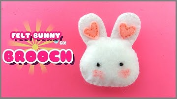 DIY Kawaii Bunny Felt Brooch