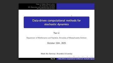 Brandeis Math Bio Seminar - Oct. 15th, 2025 - Yao Li (Brandeis University)