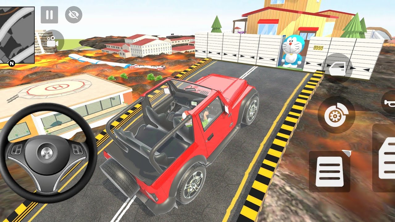 Franklin went to Doraemon's house because of the lava 🌋 Indian theft auto simulator 😱