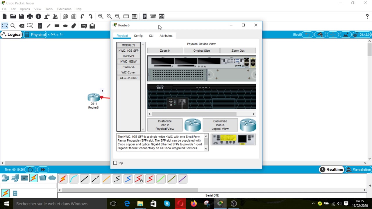 How to add and configure serial port on packet tracer - YouTube