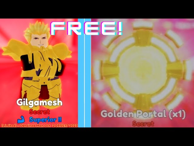 How To Get New Limited Secret Gilgamesh Golden Portal In Anime Adventures  Update 17! 