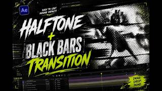 Smooth Halftone + Black Bars Transition | After Effects | #aftereffects #tutorial