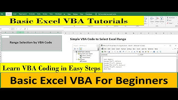 VBA Range Selection || Excel VBA for Beginners