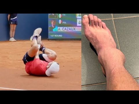 ATP BARCELONE - Séquence terrible : Blessé et inconsolable, Arthur Cazaux abandonne