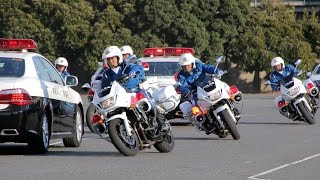 20170118神奈川県警察年頭視閲式2017（１）第一交通機動隊テクニカル走行【ＨＤ・原画４Ｋ】