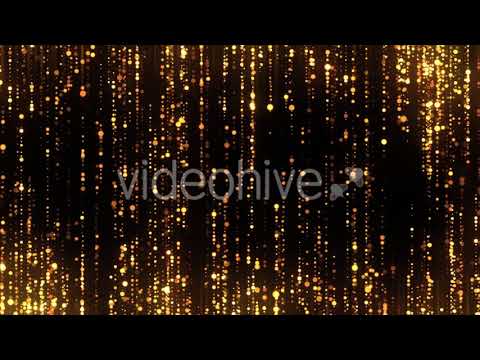 Gold Particles Title Background