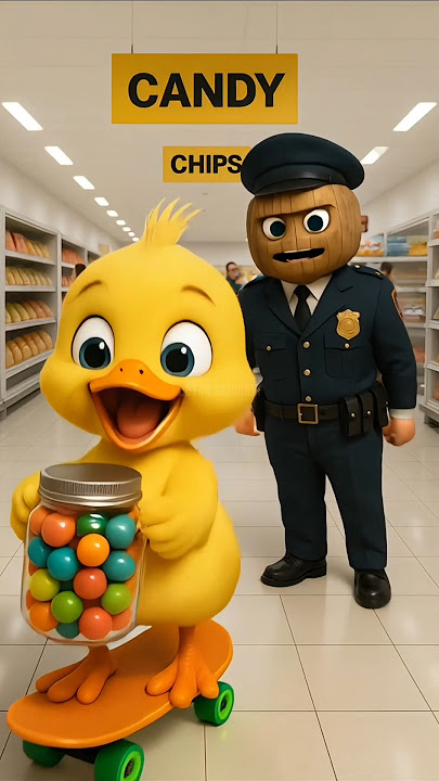 The Little duck Brings home entire jar of candies. #funny #cute #duck