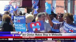 Former President Bill Clinton makes surprise visit to Whiteville