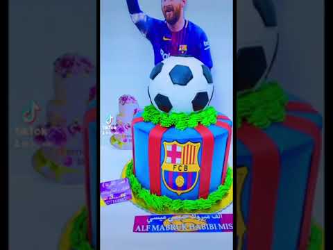 كيكة احتفال اللاعب العالمي ميسي من قصر القرنة الكيك والحلويات البصرة 07716488558