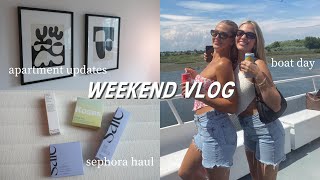 weekend vlog: apartment updates, sephora haul + boat day | maddie cidlik