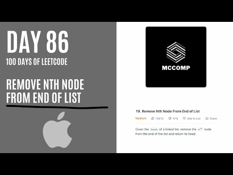 APPLE INTERVIEW QUESTION | Remove Nth Node From End of List (LeetCode problem 19)