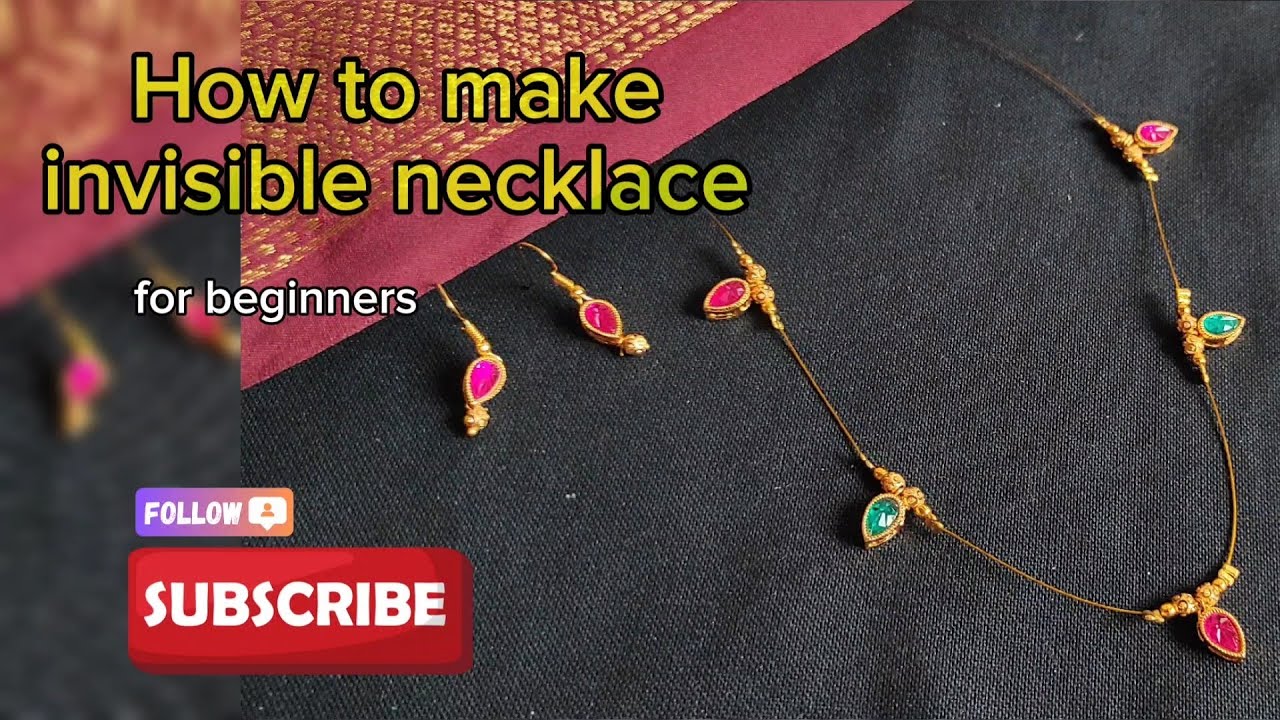 How to make invisible nacklace llसोप्या पद्धतीने शिका invisible नेकलेस बनवायला l