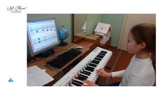 Soft Mozart Academy 'Butterfly Ball': Domra Player Victoria (11) performs 'French Song' on piano screenshot 4