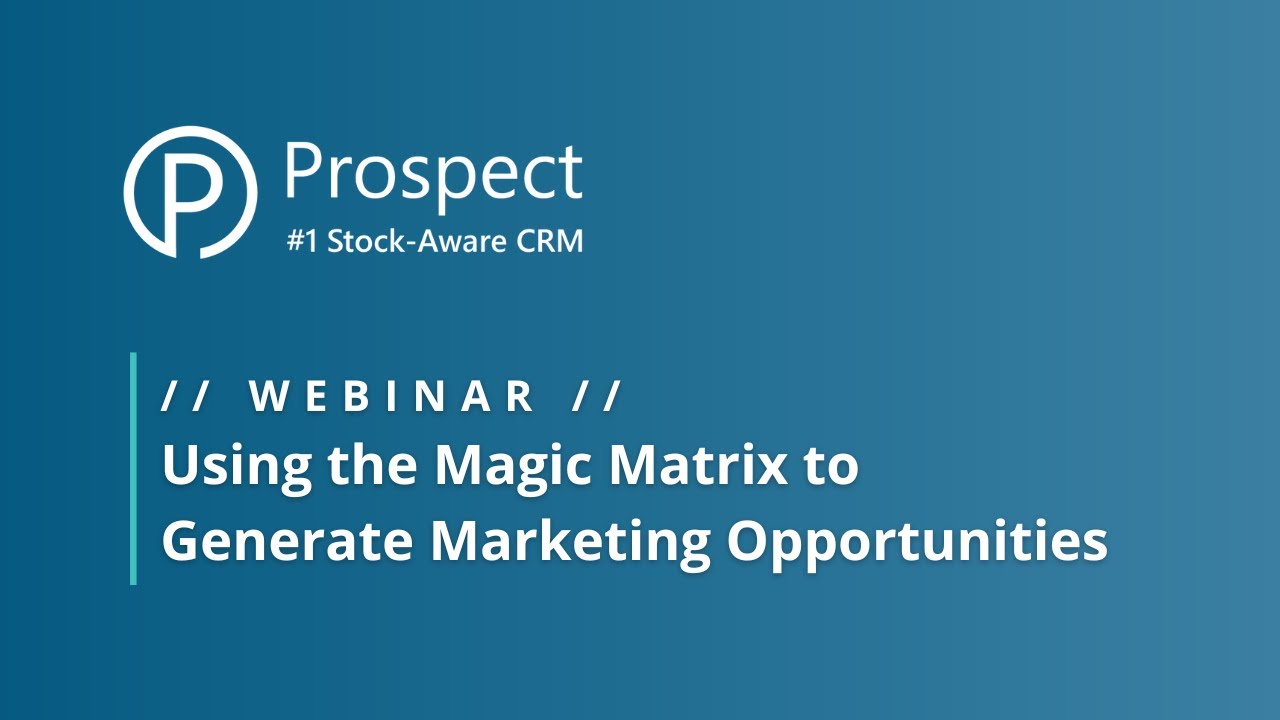 Magic Matrix App Webinar // Series 5: Using the Magic Matrix to Generate Marketing ...