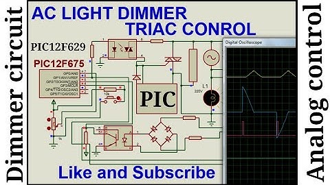 Traic Firing angle control AC LAMP Dimmer using pic12f629 pic12f675