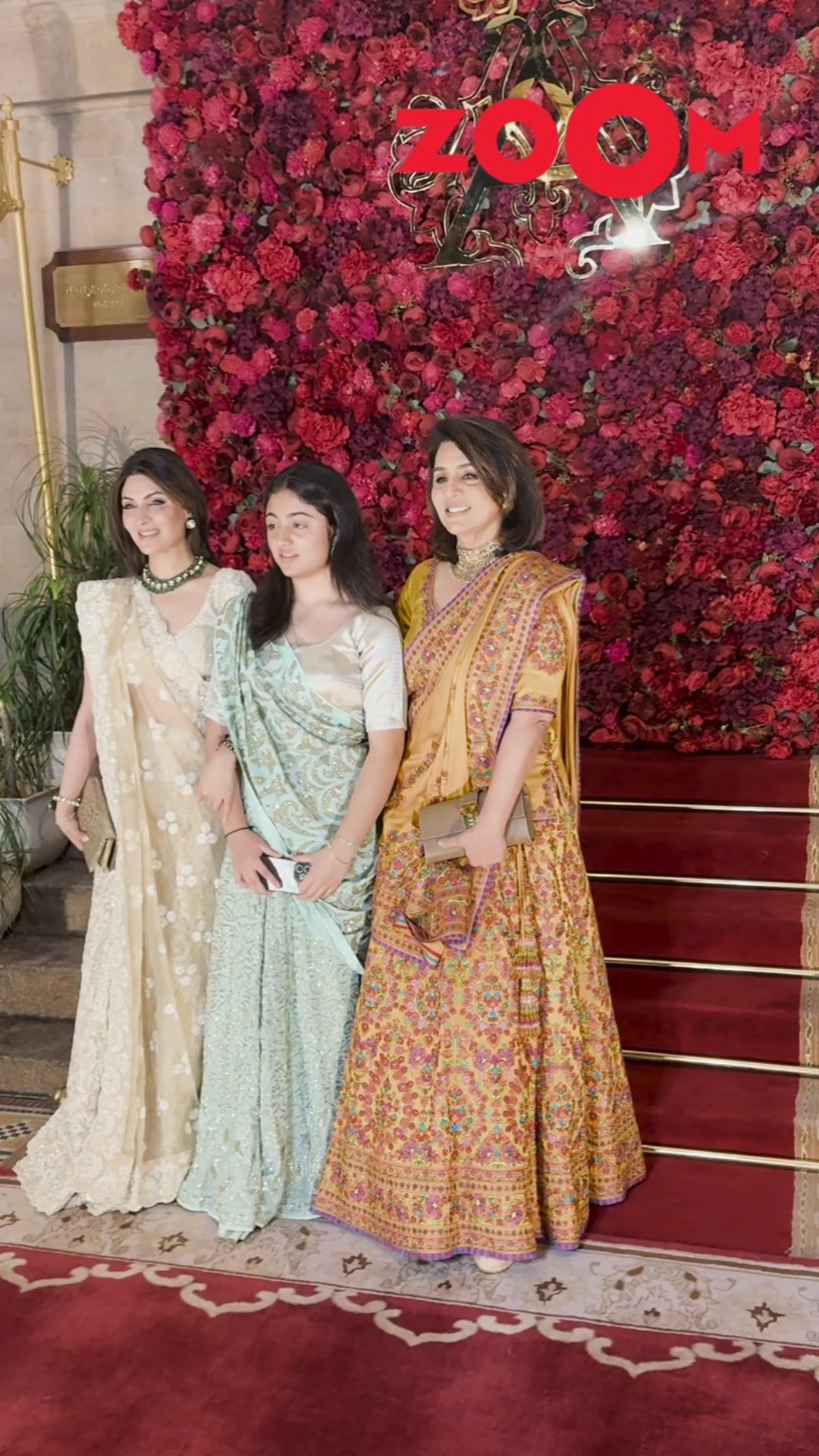 Neetu, Riddhima and Samara POSE for the paps as they ARRIVE for Aadar-Alekha's wedding ? #shorts