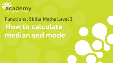 Functional Skills - How to calculate median and  mode