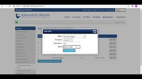 grandstream multicast paging