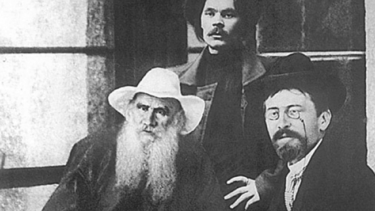 Чехов и другие писатели. Толстой Чехов и Горький фото. Чехов с другими писателями.