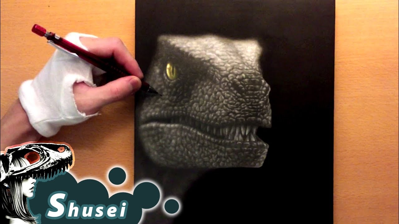 Jurassic World How To Draw Dinosaur S Face Pencil Drawing 鉛筆画 恐竜の顔の描き方 Youtube