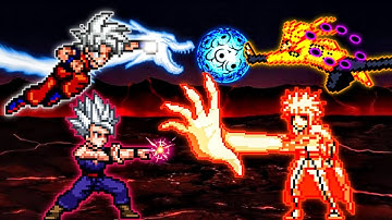 Gohan Beast OP (New) & Goku DBS V3.5 OP VS Naruto OP V2 & Minato ET V2 OP in Jump Force #mugen 😨