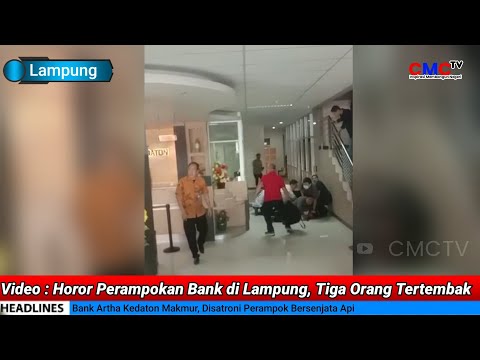 VIDEO: Horor Perampokan Bank di Lampung, Tiga Orang Tertembak