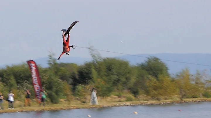 Jaret Llewellyn Ski jump crash - IWWF Waterski Championships 2015