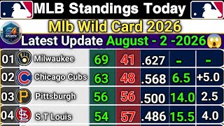 🔵MLB Standings 2026 Today | Major League Baseball Updates (August 2, 2026)