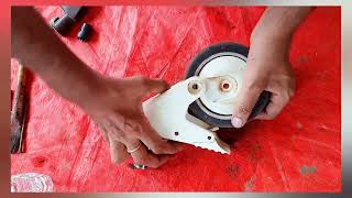 Restoration of a trolley wheel, making a simple trolley