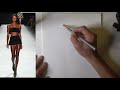 Life draw fashion sketch/basic fashion model posture fast draw Practice-Part 3-1