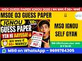 MSOE 03 Guess Paper MSO IGNOU Solved guess paper with answers important questions previous year