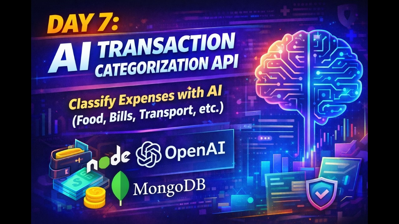 Day 7 - Day 30: Build AI Transaction Categorization API | OpenAI + Node.js Fintech App