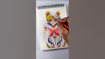 Coloring Sailor Moon Drawing #sailormoon #animegirl #watercolor
