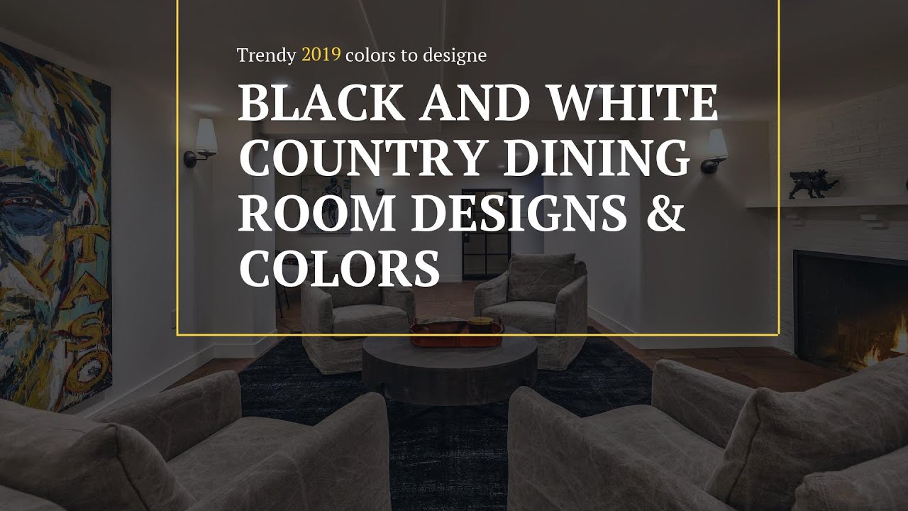 Blackandwhite Country Dining room Designs & Colors 🖌 Walls Decor