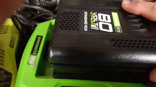 Greenworks 80 volt battery problem