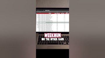Ever used Weeknum and Weekday? Spreadsheet #shorts 17 #excel #tutorial   #spreadsheets #data #tip