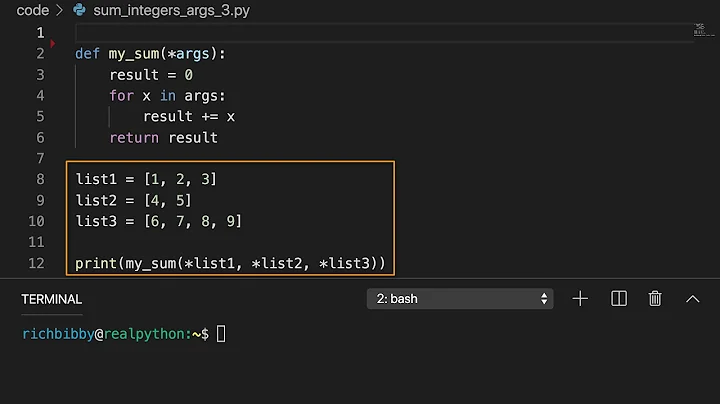 Unpacking With Asterisk Operators in Python