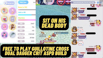 WHEN WHALE HAVE MONEY BUT DONT KNOW HOW TO PLAY | CRIT ASPD DUAL DAGGER GUILLOTINE CROSS | ROX