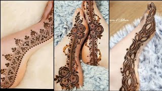 Simple Side Foot Mehndi Designs/Elegant Feet Mehndi Designs 2020️