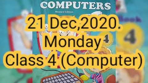 Class 4 (Computer), Chapter #7 Bookwork (M.C.Qs pg #88)